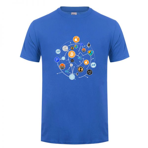 Cryptocurrency T-shirt Bitcoin Altcoins blue