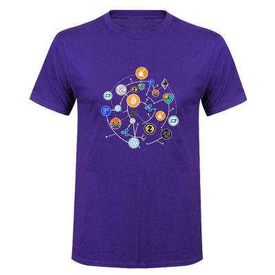 Cryptocurrency T-shirt Bitcoin Altcoins purple